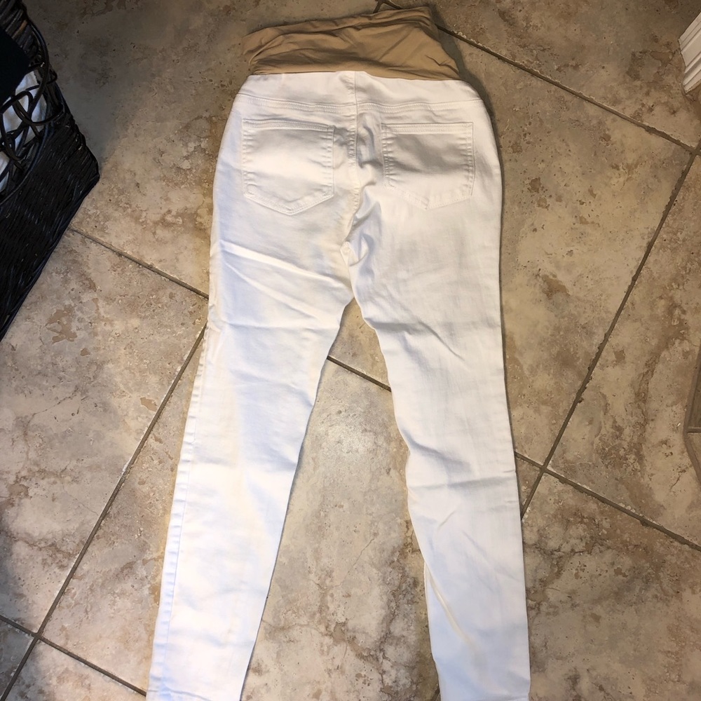 Luxe Essentials MATERNITY Denim Jeans WHITE